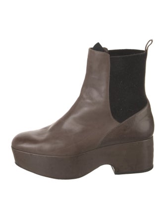 Dries Van Noten Embossed Leather Chelsea Boots