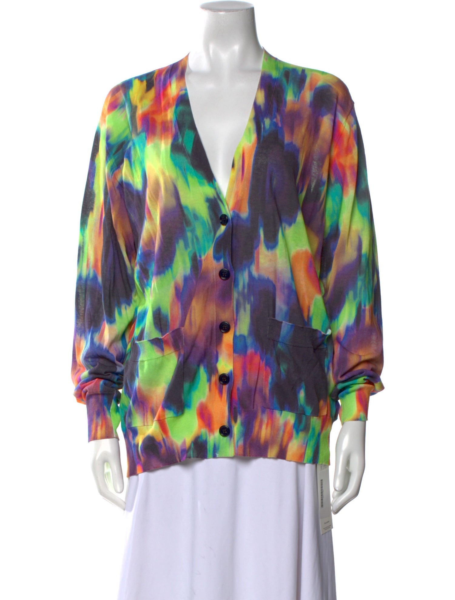 Dries Van Noten Printed V-Neck Sweater