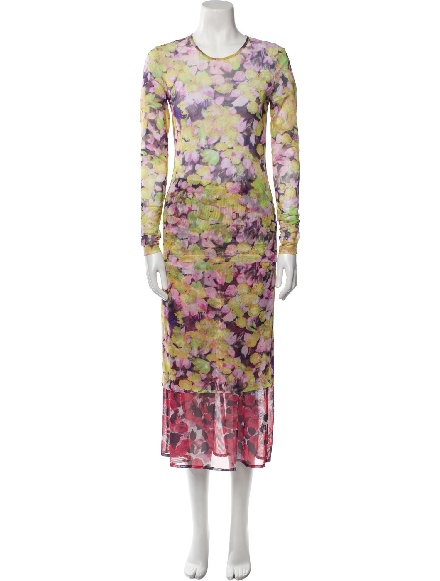 Dries Van Noten Floral Print Skirt Set