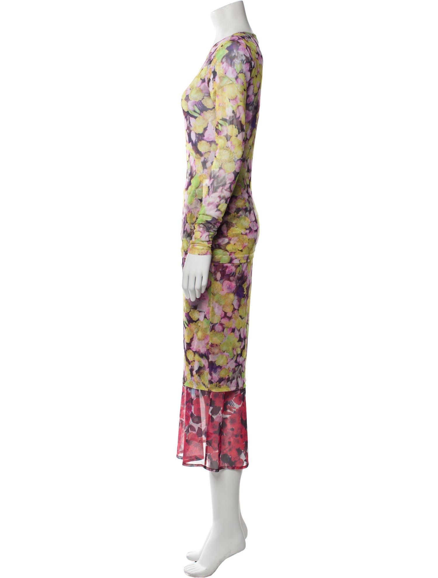Dries Van Noten Floral Print Skirt Set
