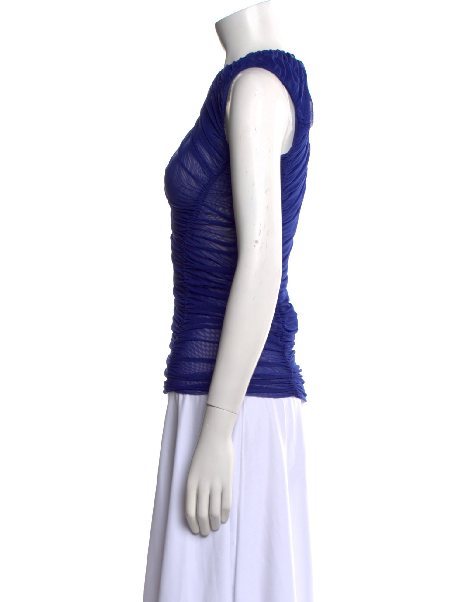 Dries Van Noten Nylon Scoop Neck Top