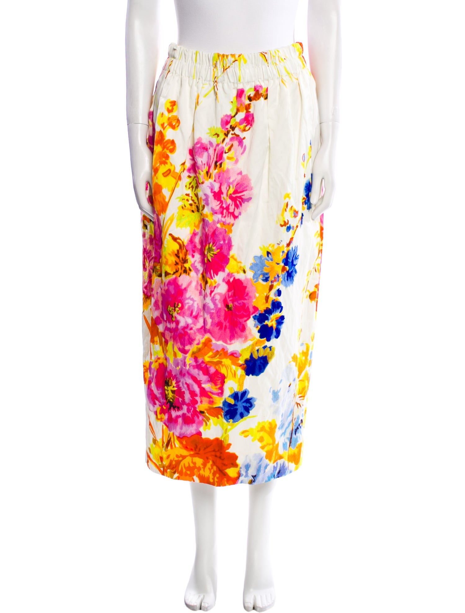 Dries Van Noten Floral Print Midi Length Skirt