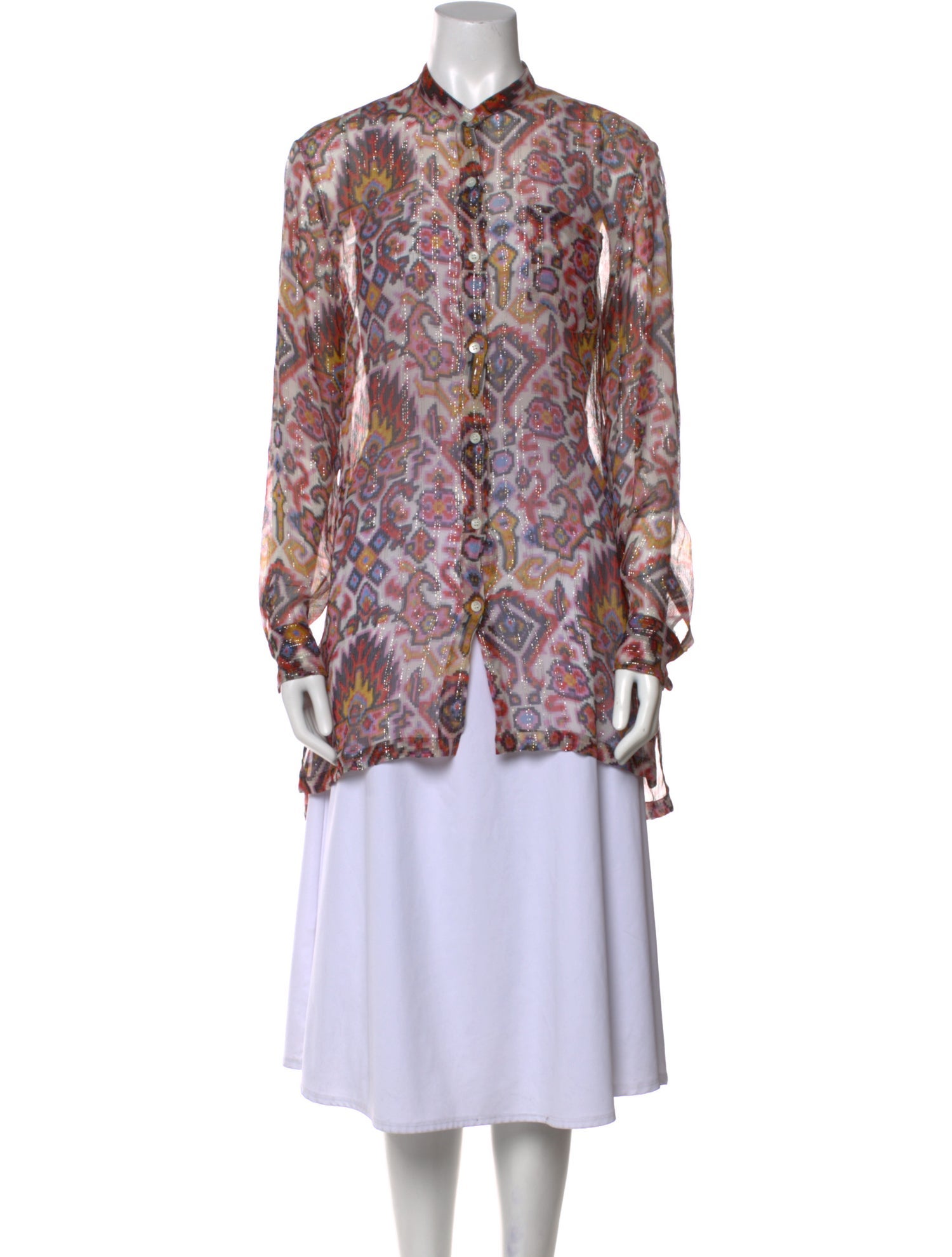Dries Van Noten Silk Paisley Print Tunic