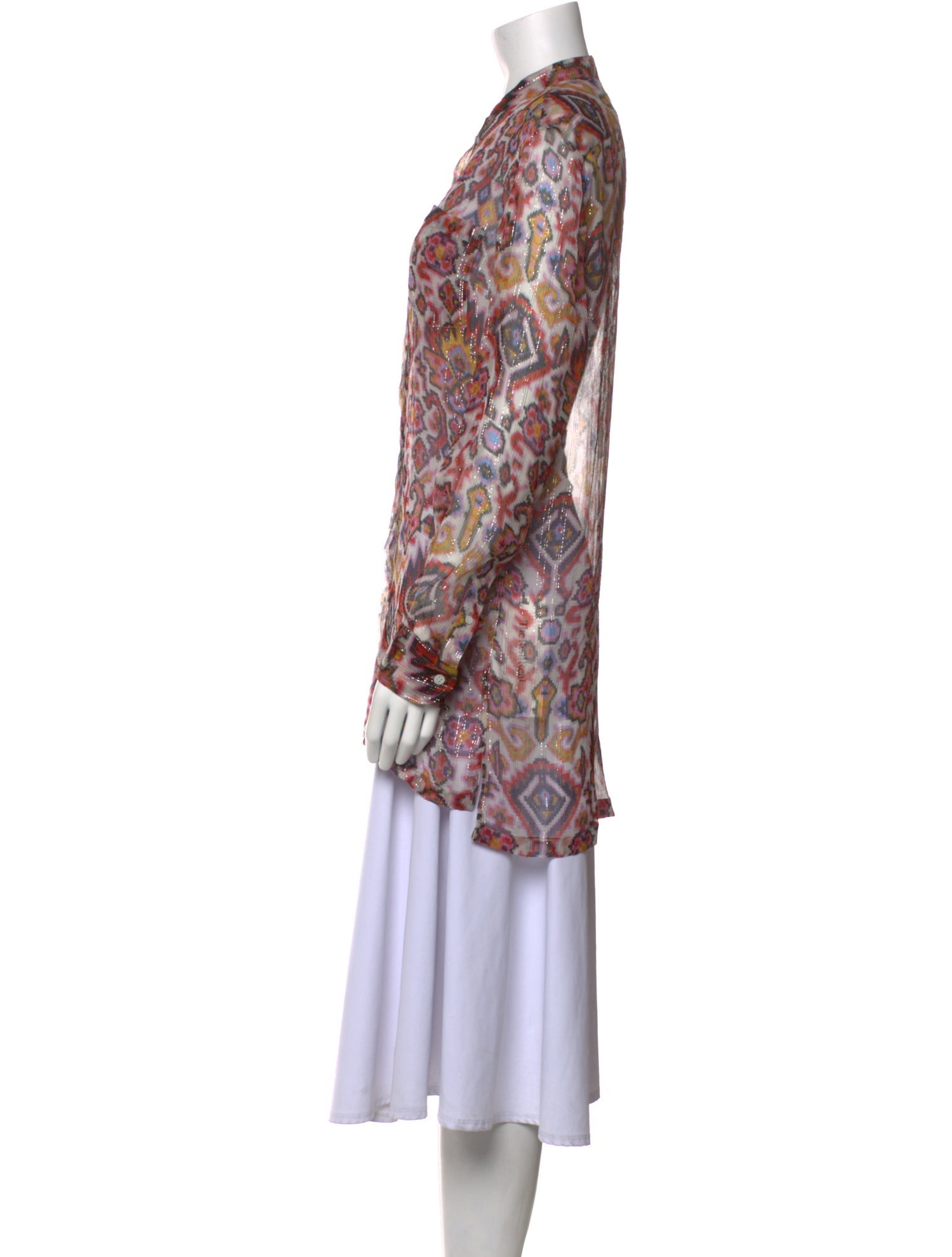 Dries Van Noten Silk Paisley Print Tunic