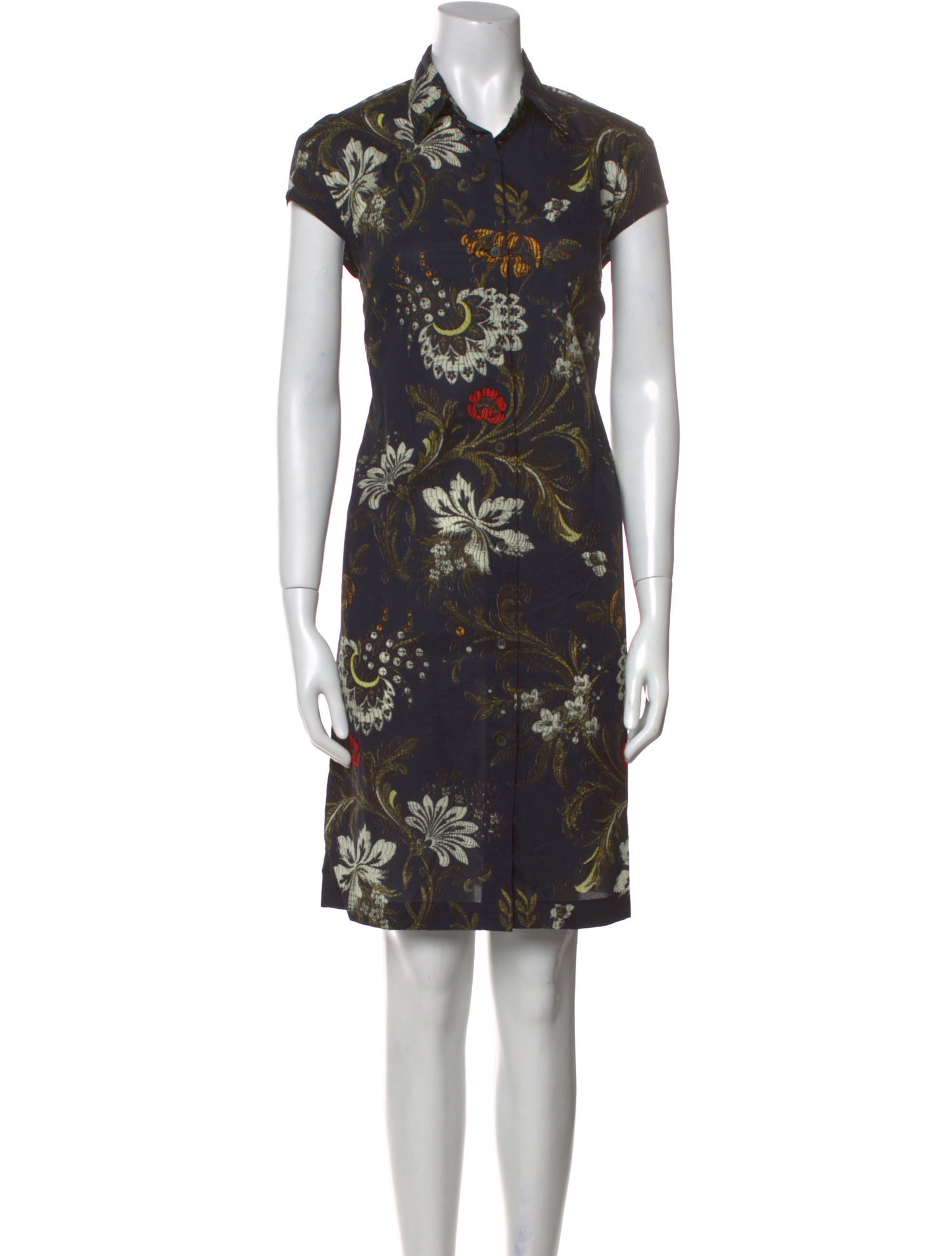 Dries Van Noten Printed Knee-Length Dress