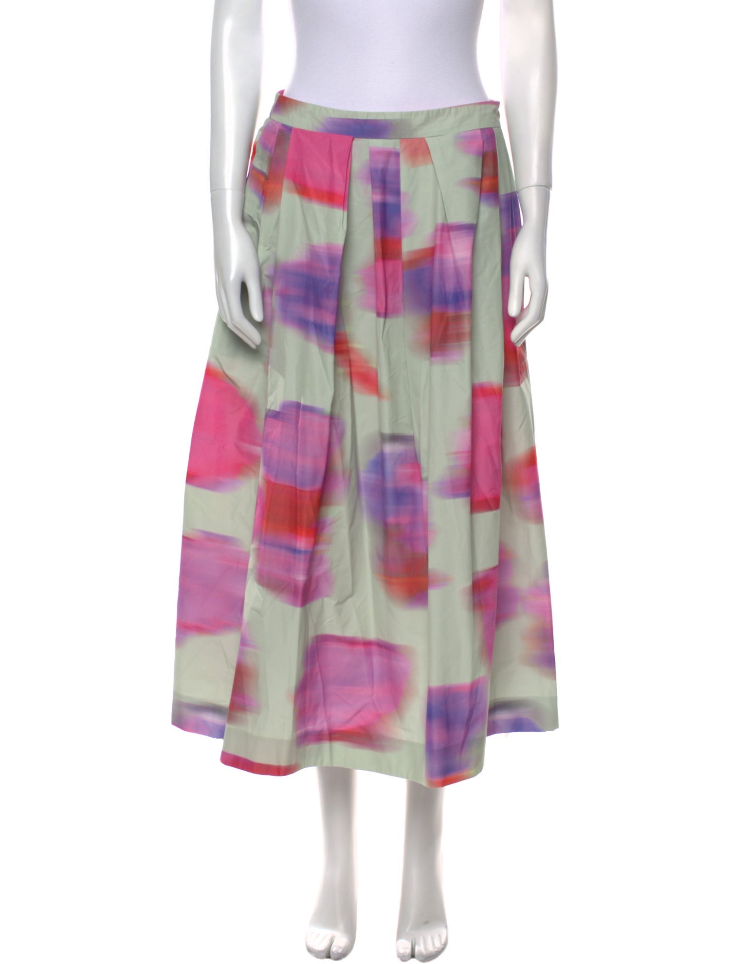 Dries Van Noten Tie-Dye Print Midi Length Skirt