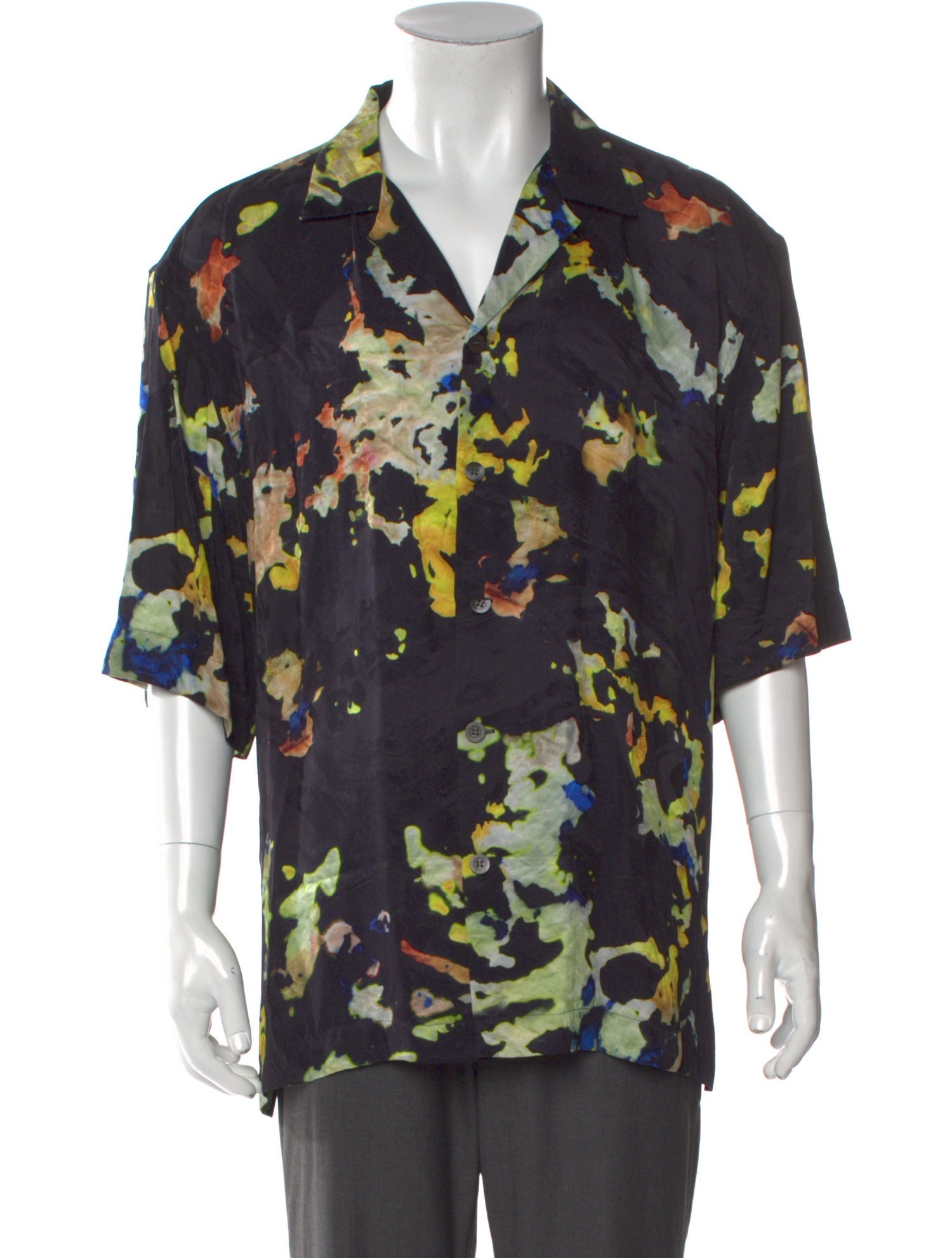 Dries Van Noten Printed Three-Quarter Sleeve Shirt