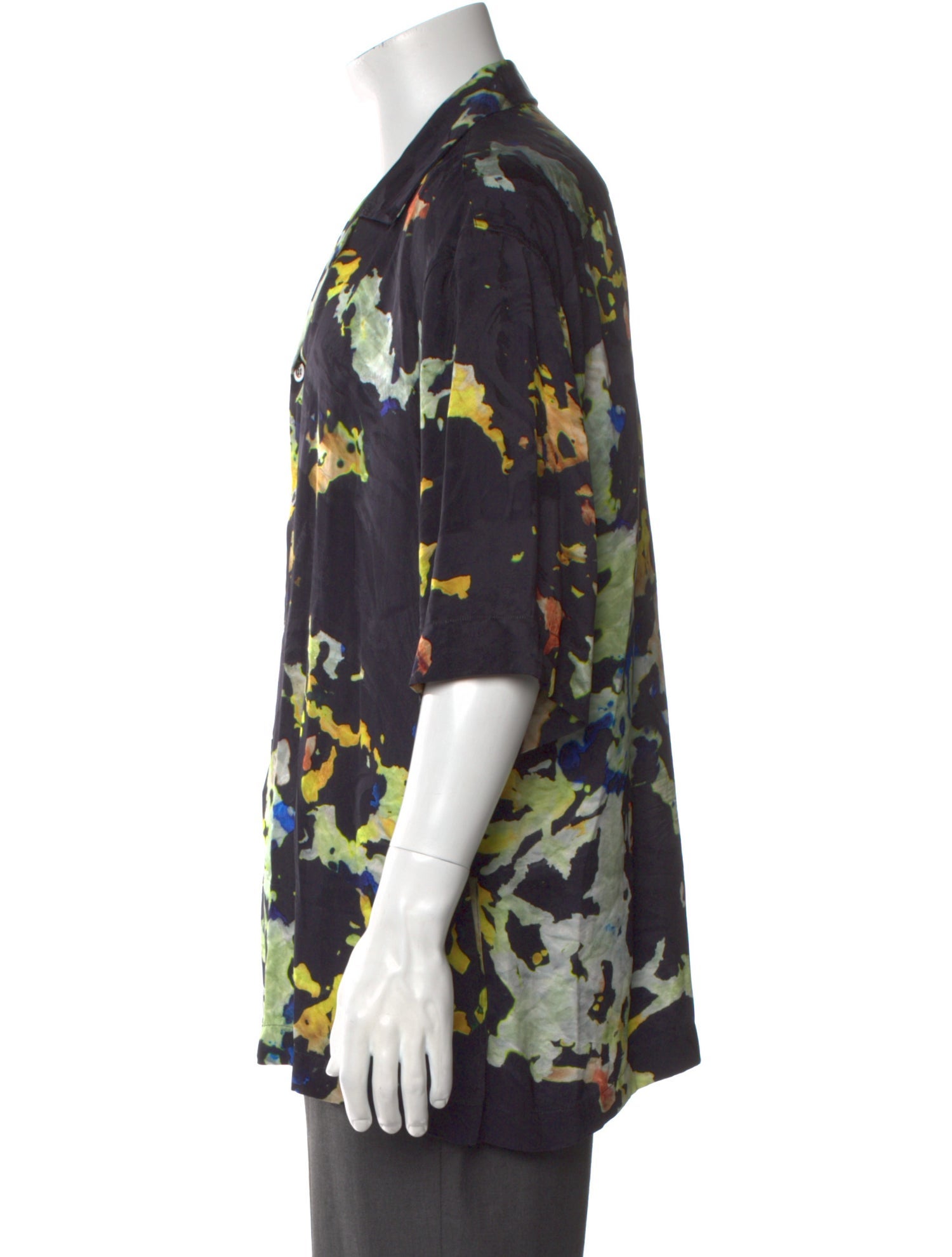 Dries Van Noten Printed Three-Quarter Sleeve Shirt