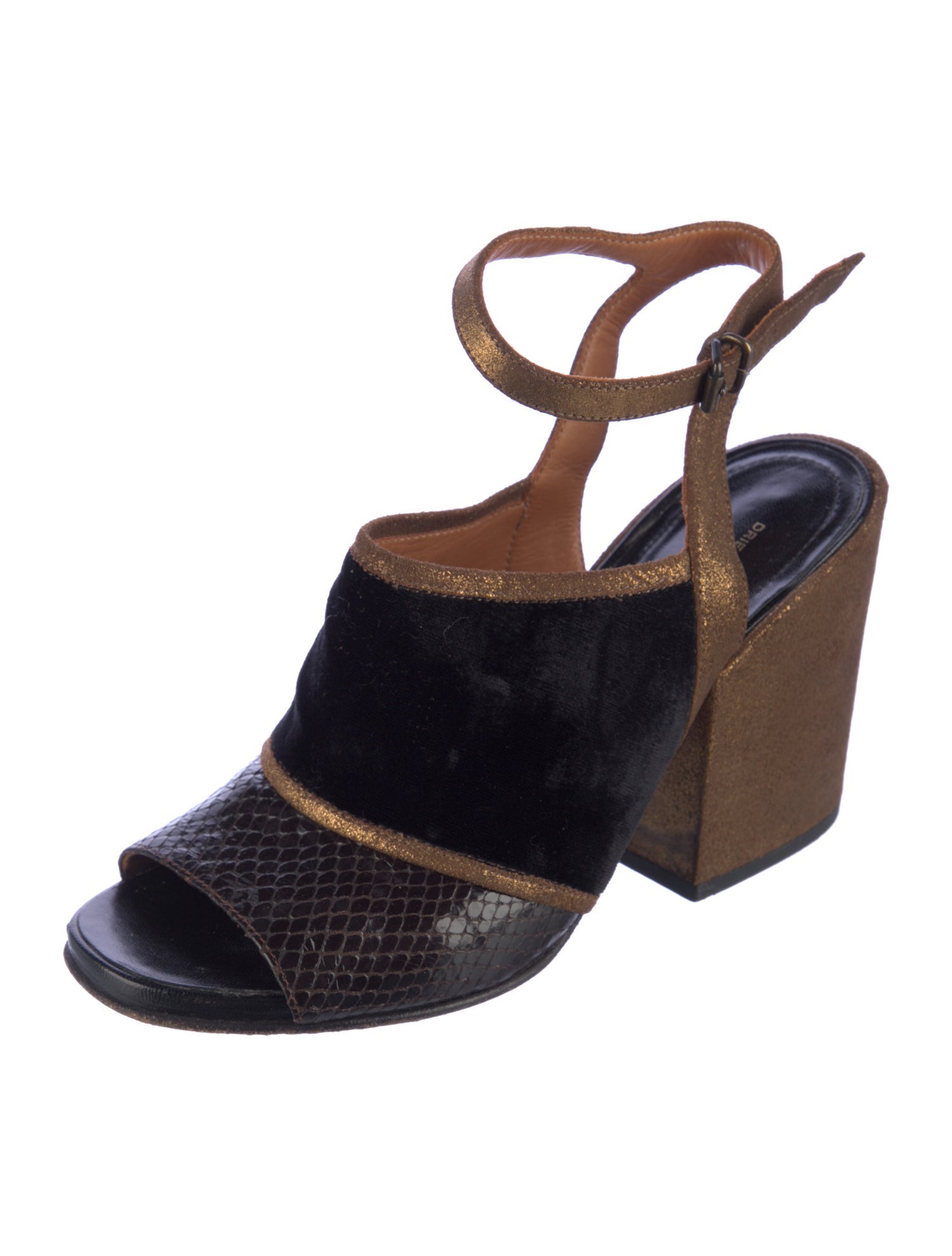 Dries Van Noten Animal Print Slingback Pumps