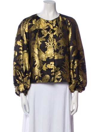 Dries Van Noten Silk Floral Print Evening Jacket