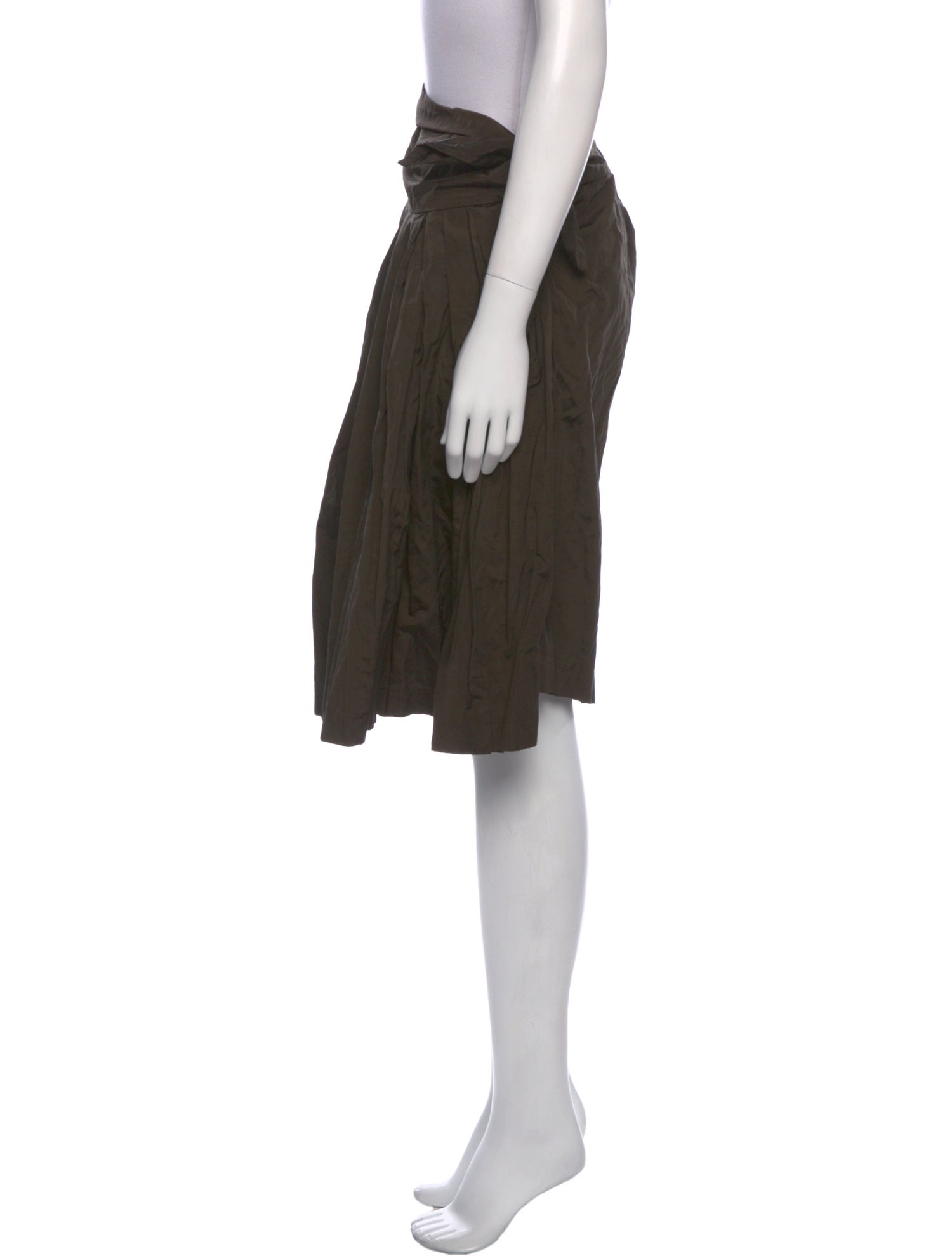 Dries Van Noten Pleated Accents Knee-Length Skirt