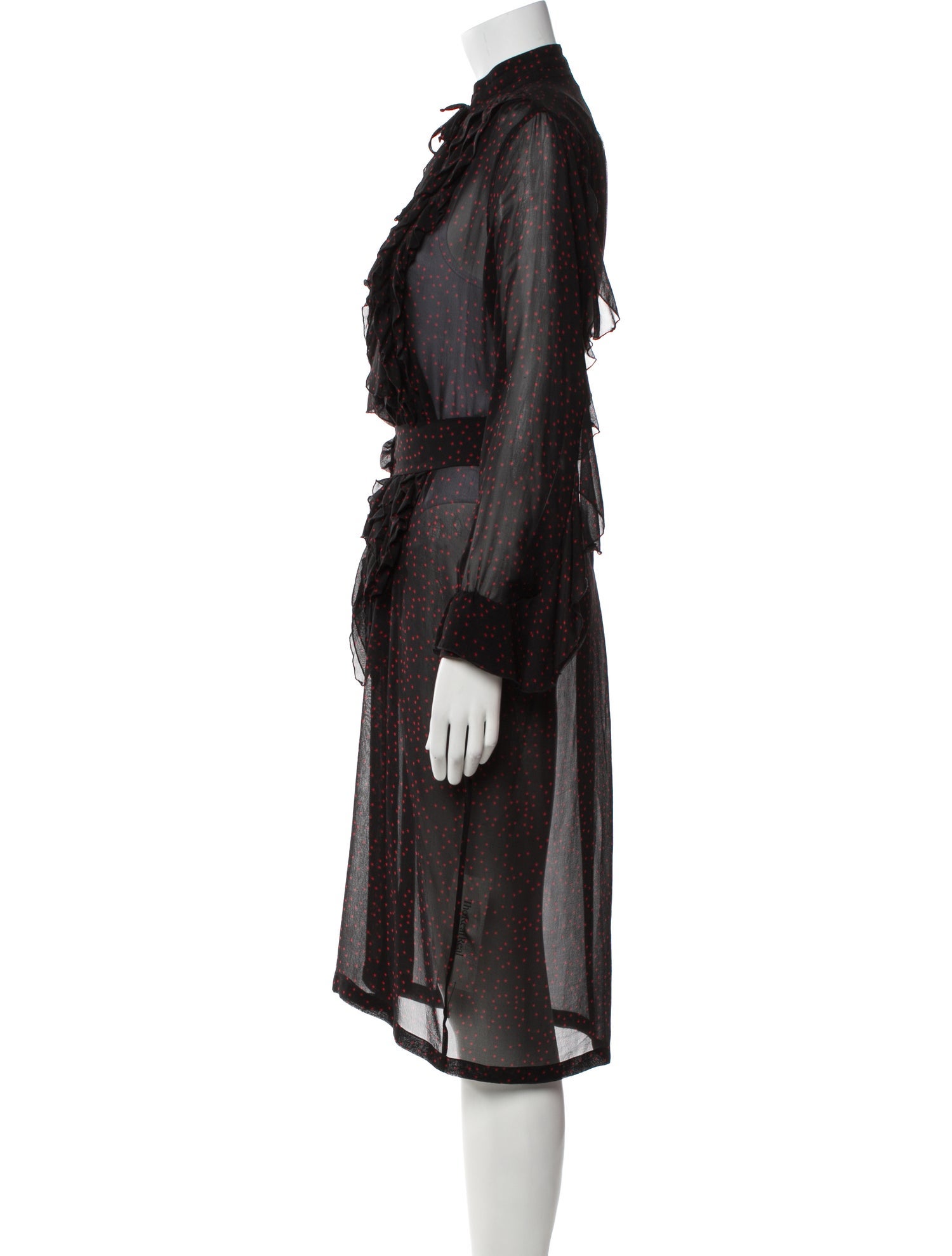 Dries Van Noten Silk Knee-Length Dress