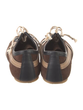 Dries Van Noten Suede Colorblock Pattern Sneakers