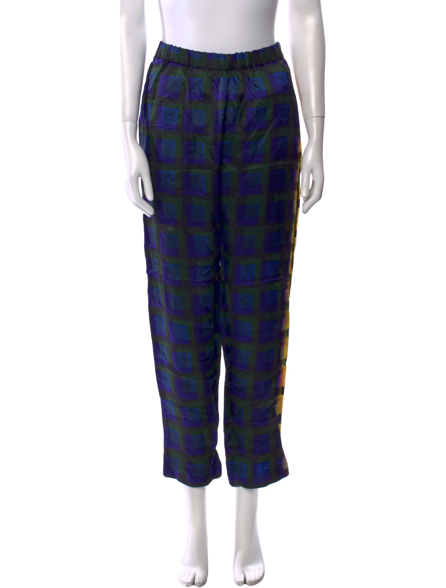 Dries Van Noten Silk Straight Leg Pants