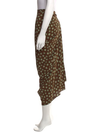 Dries Van Noten Polka Dot Print Midi Length Skirt