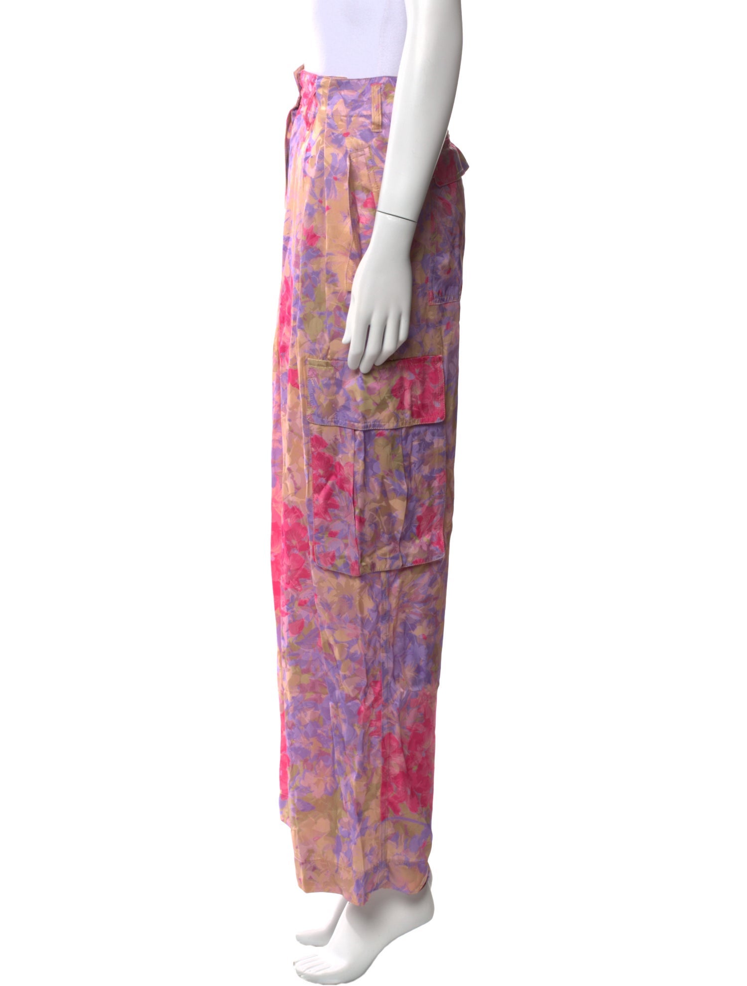 Dries Van Noten Floral Print Wide Leg Pants