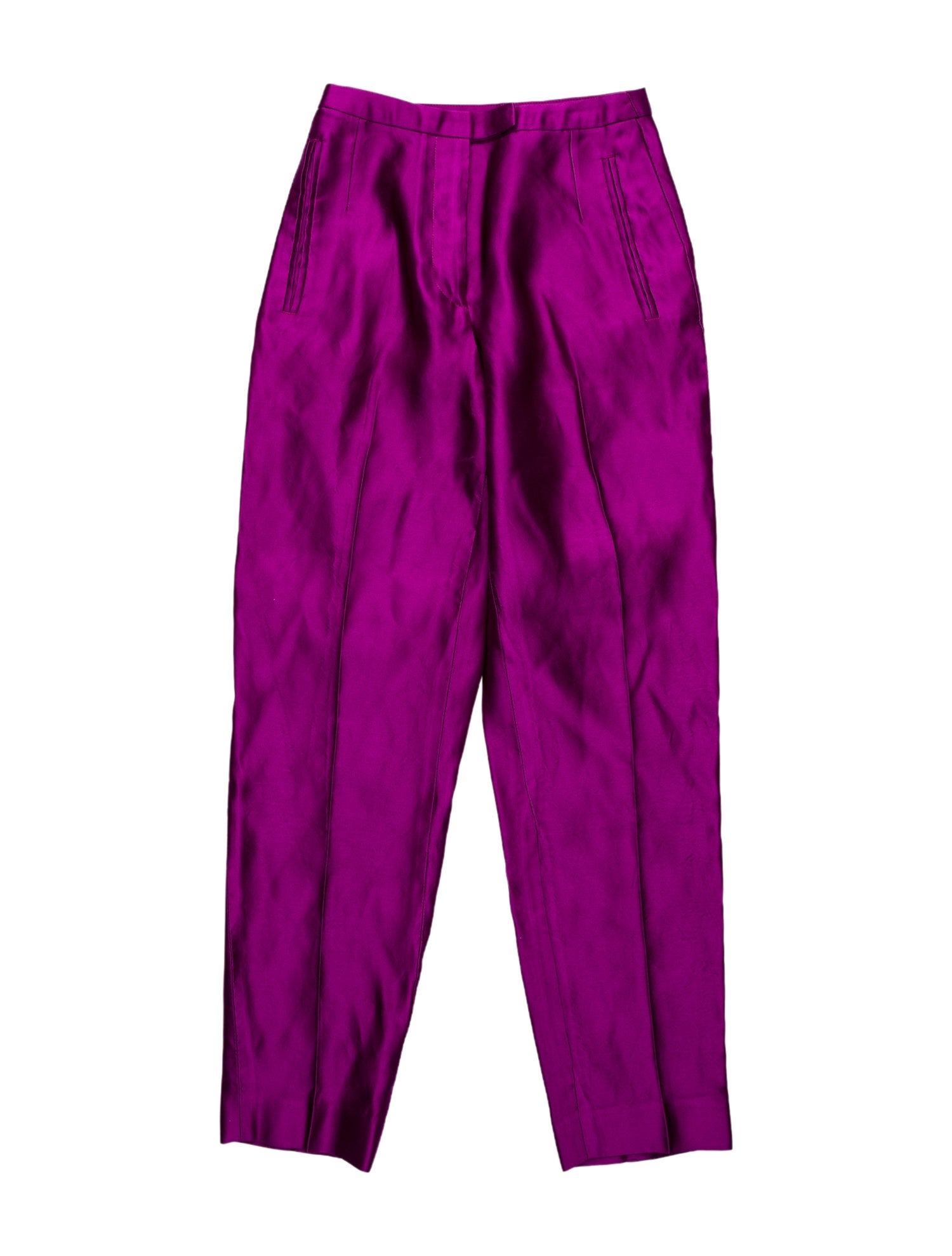 Dries Van Noten Silk Straight Leg Pants