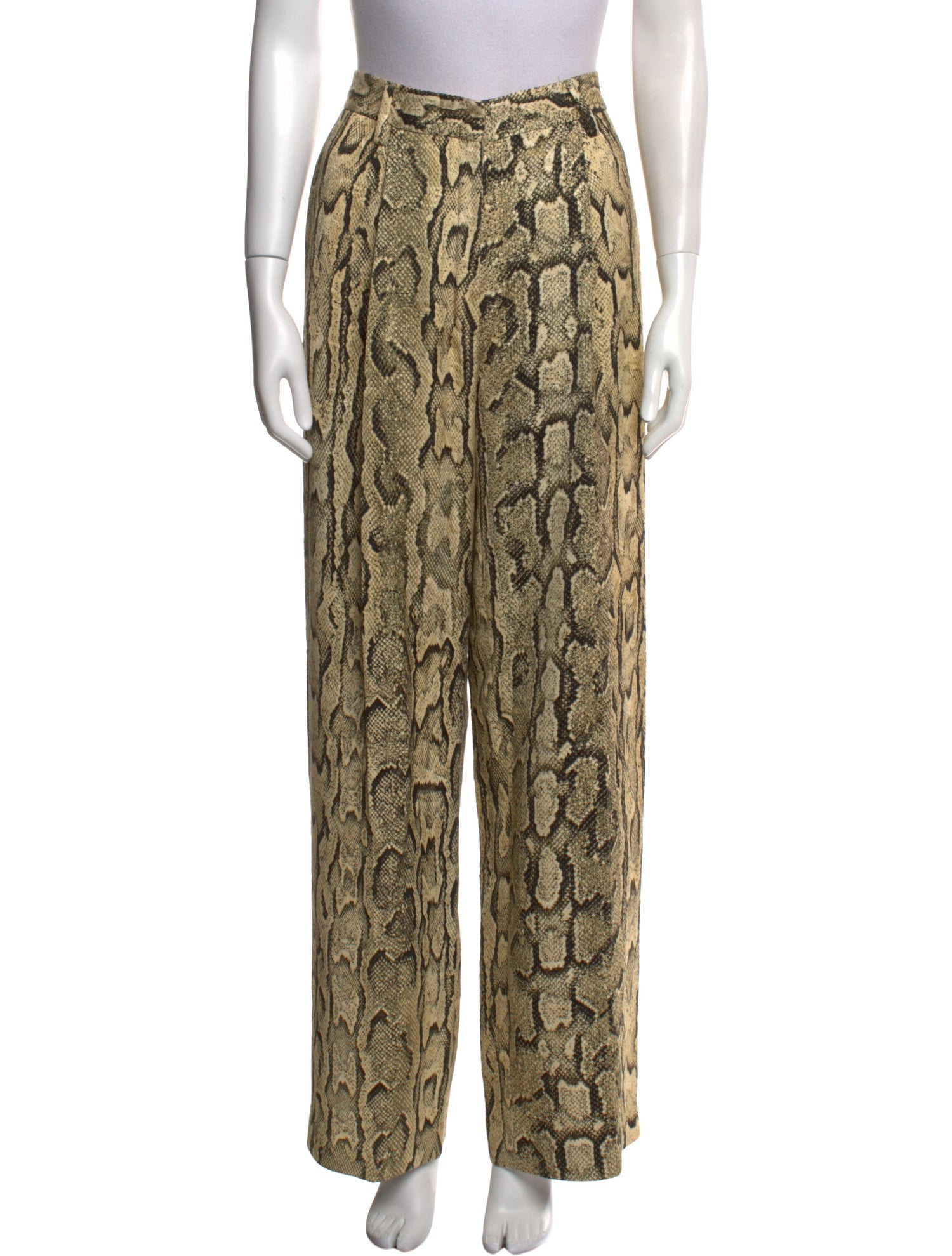 Dries Van Noten Animal Print Wide Leg Pants