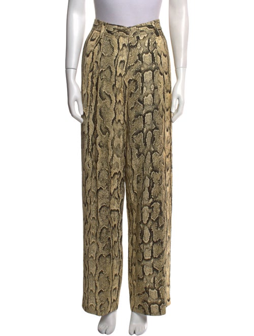 Dries Van Noten Animal Print Wide Leg Pants