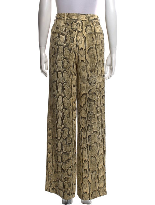 Dries Van Noten Animal Print Wide Leg Pants