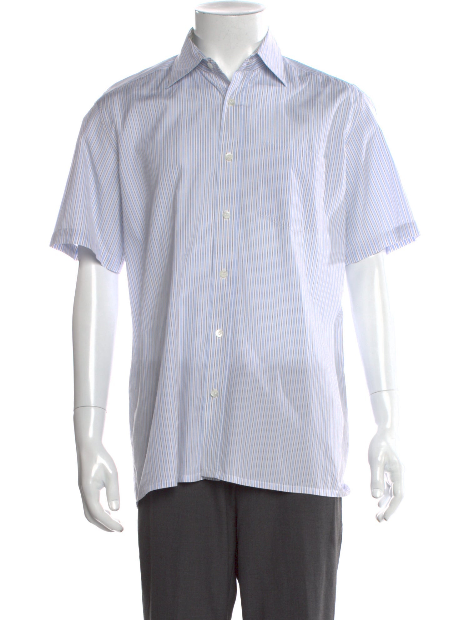 Dries Van Noten Striped Short Sleeve Shirt