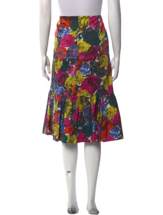 Dries Van Noten Printed Knee-Length Skirt
