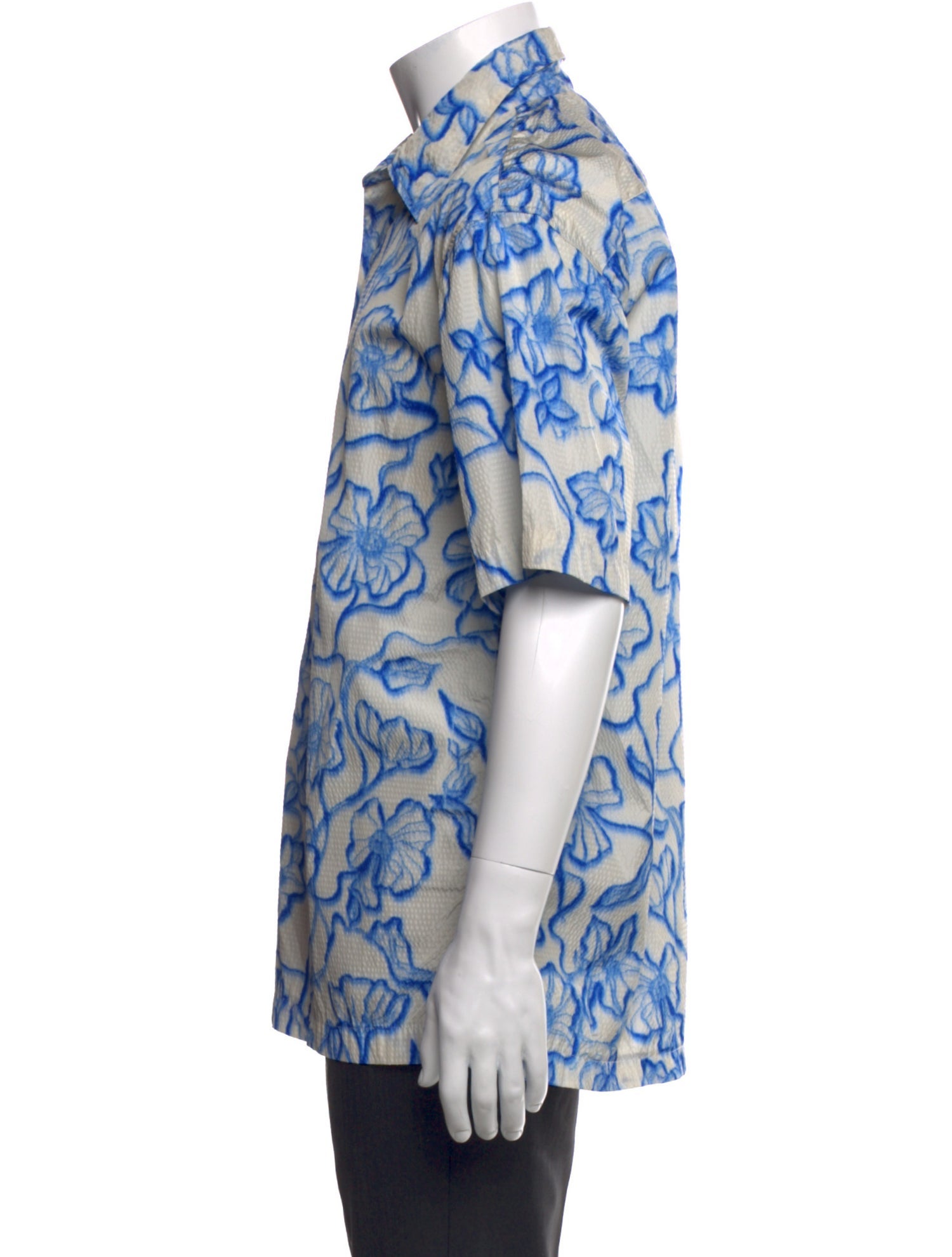 Dries Van Noten Floral Print Short Sleeve Shirt