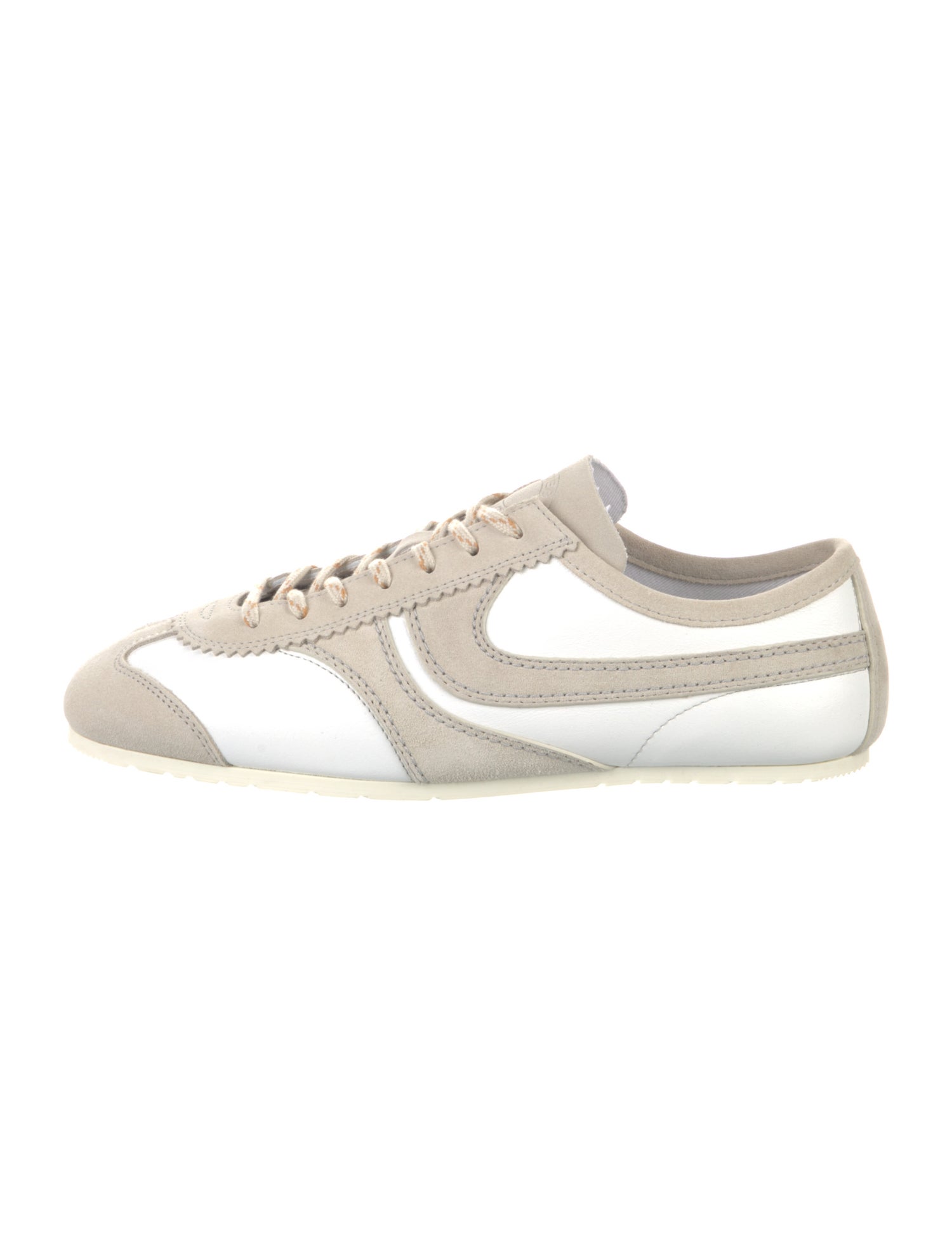 Dries Van Noten Leather Colorblock Pattern Sneakers