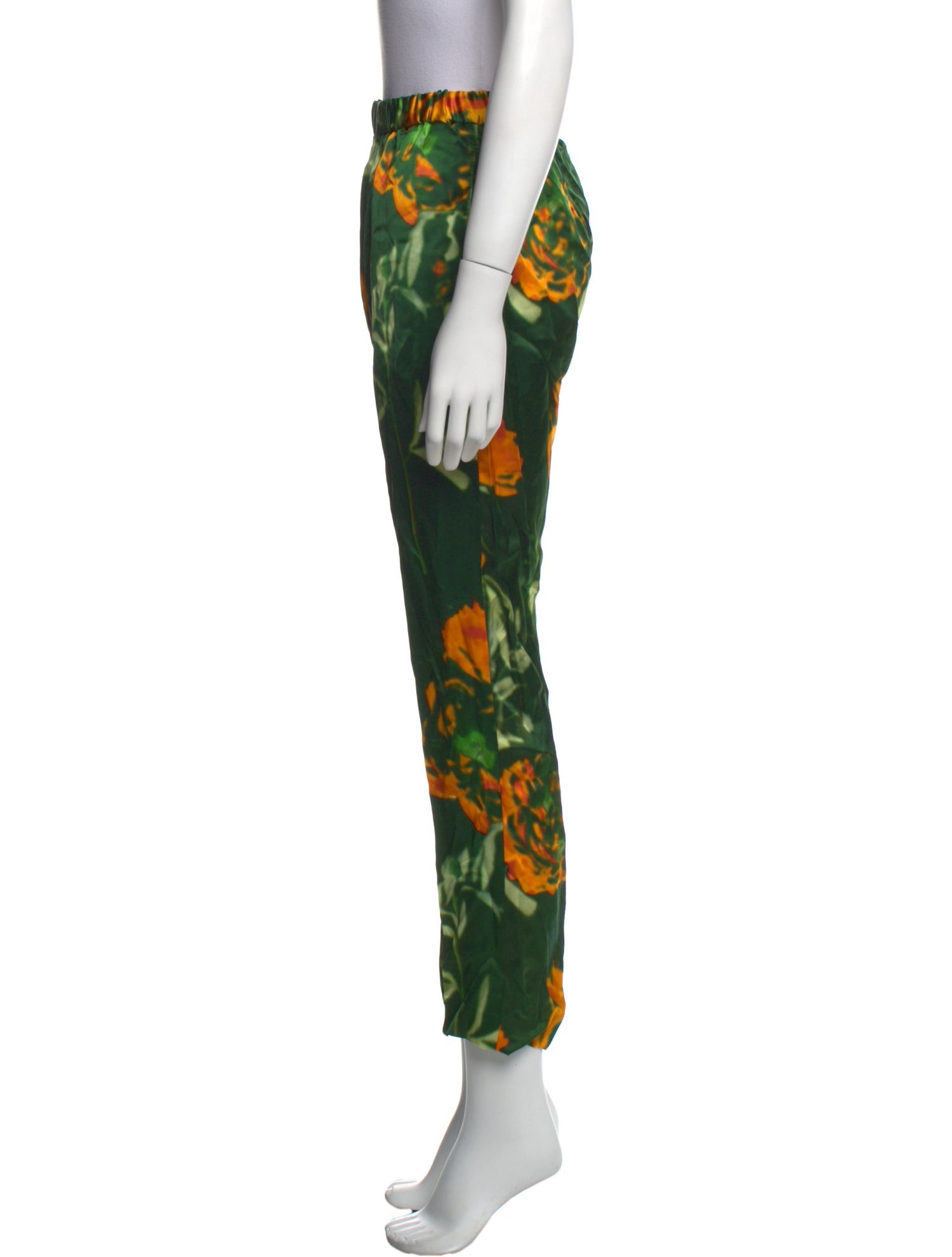 Dries Van Noten Floral Print Skinny Leg Pants