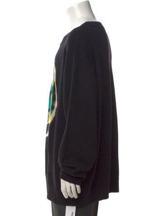 Dries Van Noten Merino Wool Graphic Print Pullover