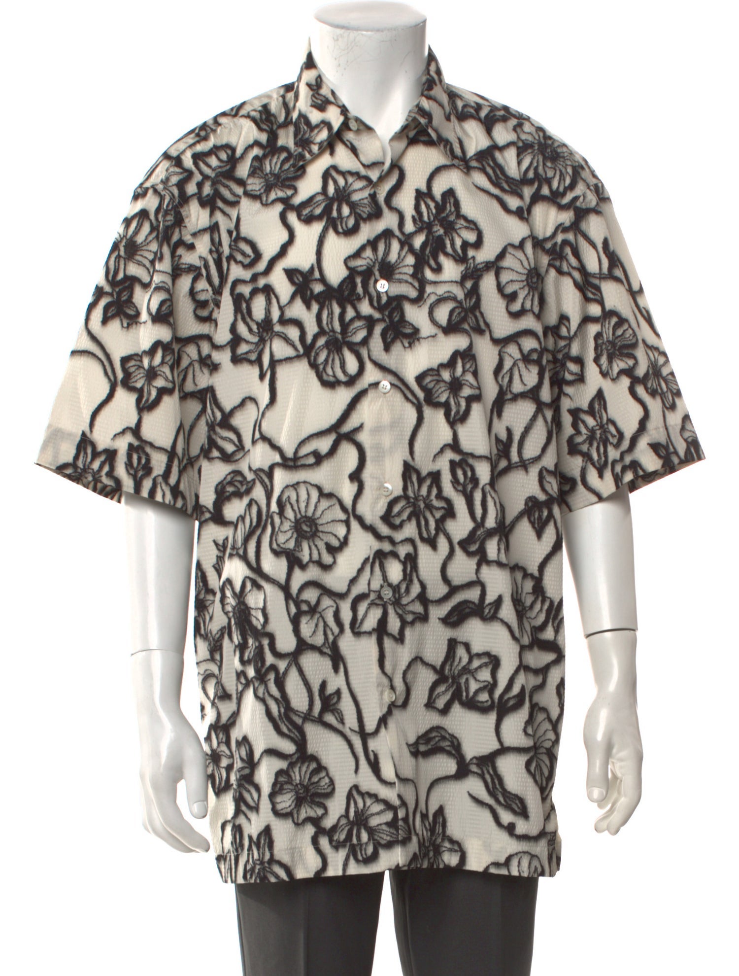 Dries Van Noten Printed Short Sleeve Shirt