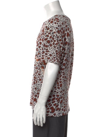 Dries Van Noten Animal Print Crew Neck T-Shirt