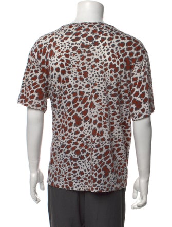 Dries Van Noten Animal Print Crew Neck T-Shirt