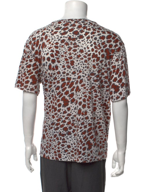 Dries Van Noten Animal Print Crew Neck T-Shirt