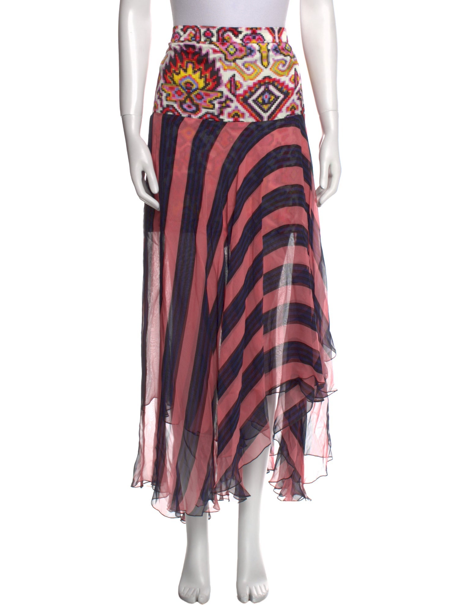Dries Van Noten Printed Midi Length Skirt