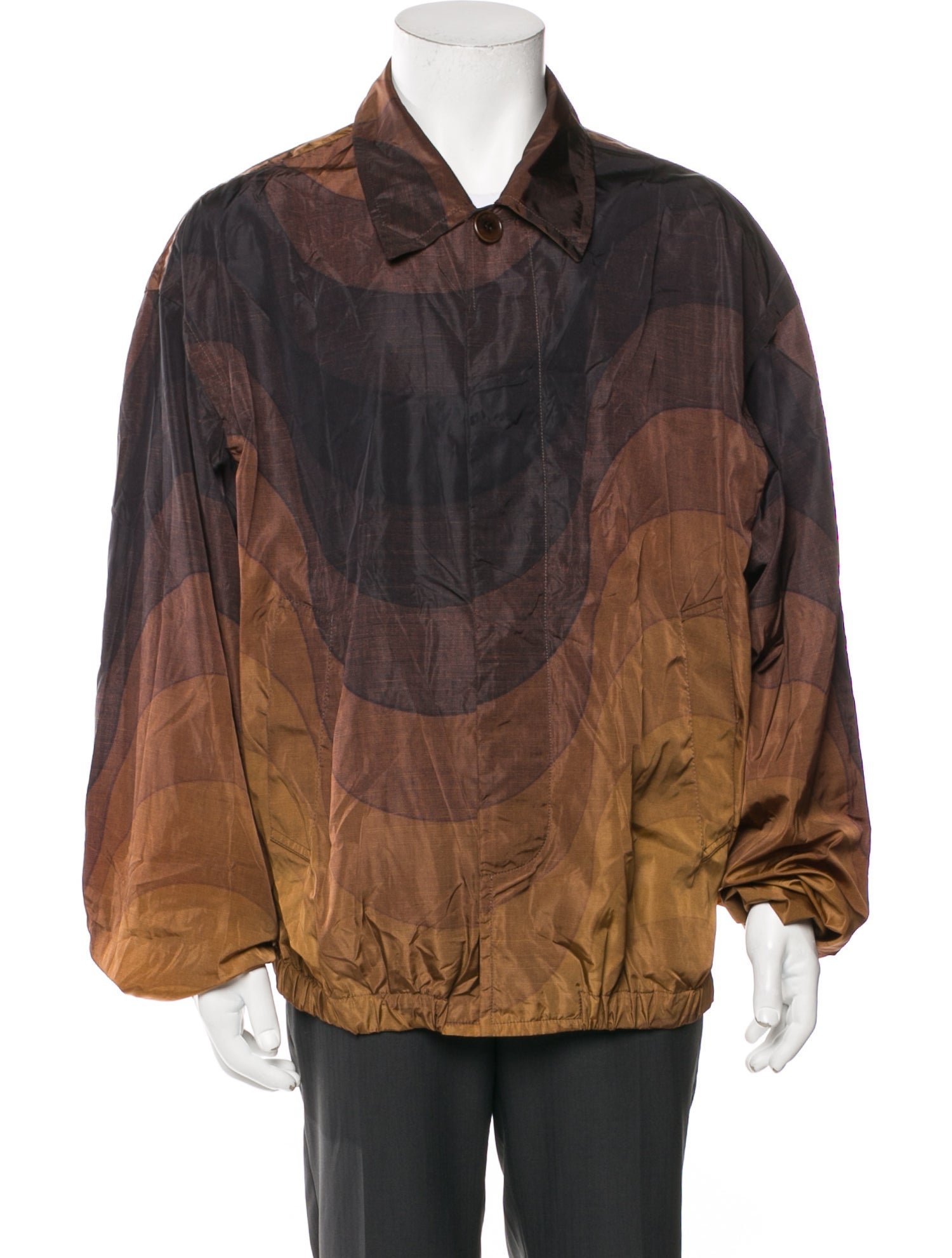 Dries Van Noten Colorblock Pattern Utility Jacket