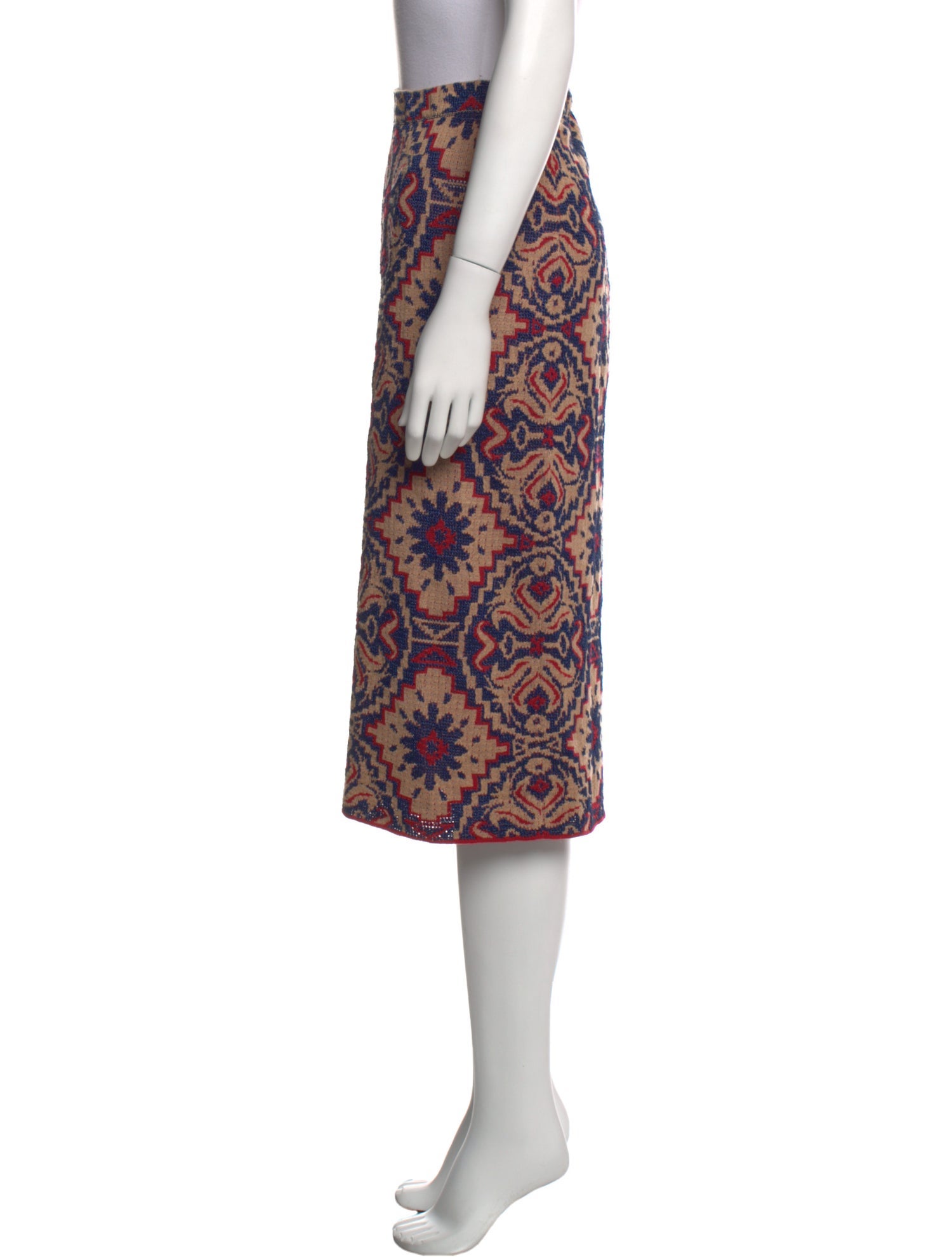 Dries Van Noten Printed Knee-Length Skirt