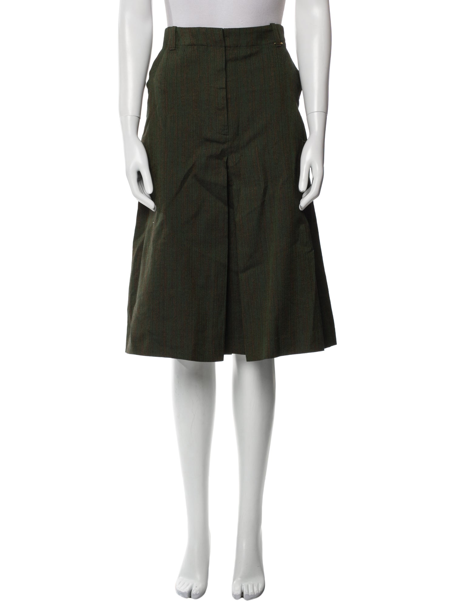 Dries Van Noten Pleated Accents Knee-Length Skirt