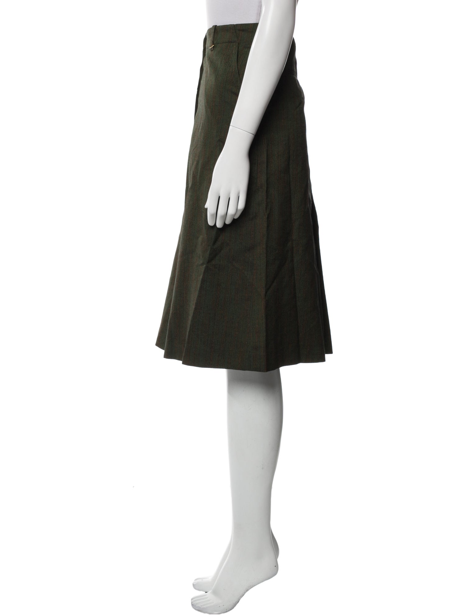 Dries Van Noten Pleated Accents Knee-Length Skirt