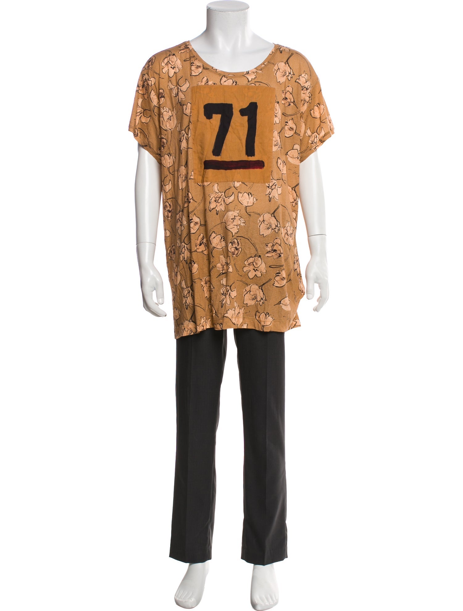 Dries Van Noten Printed Scoop Neck Henley