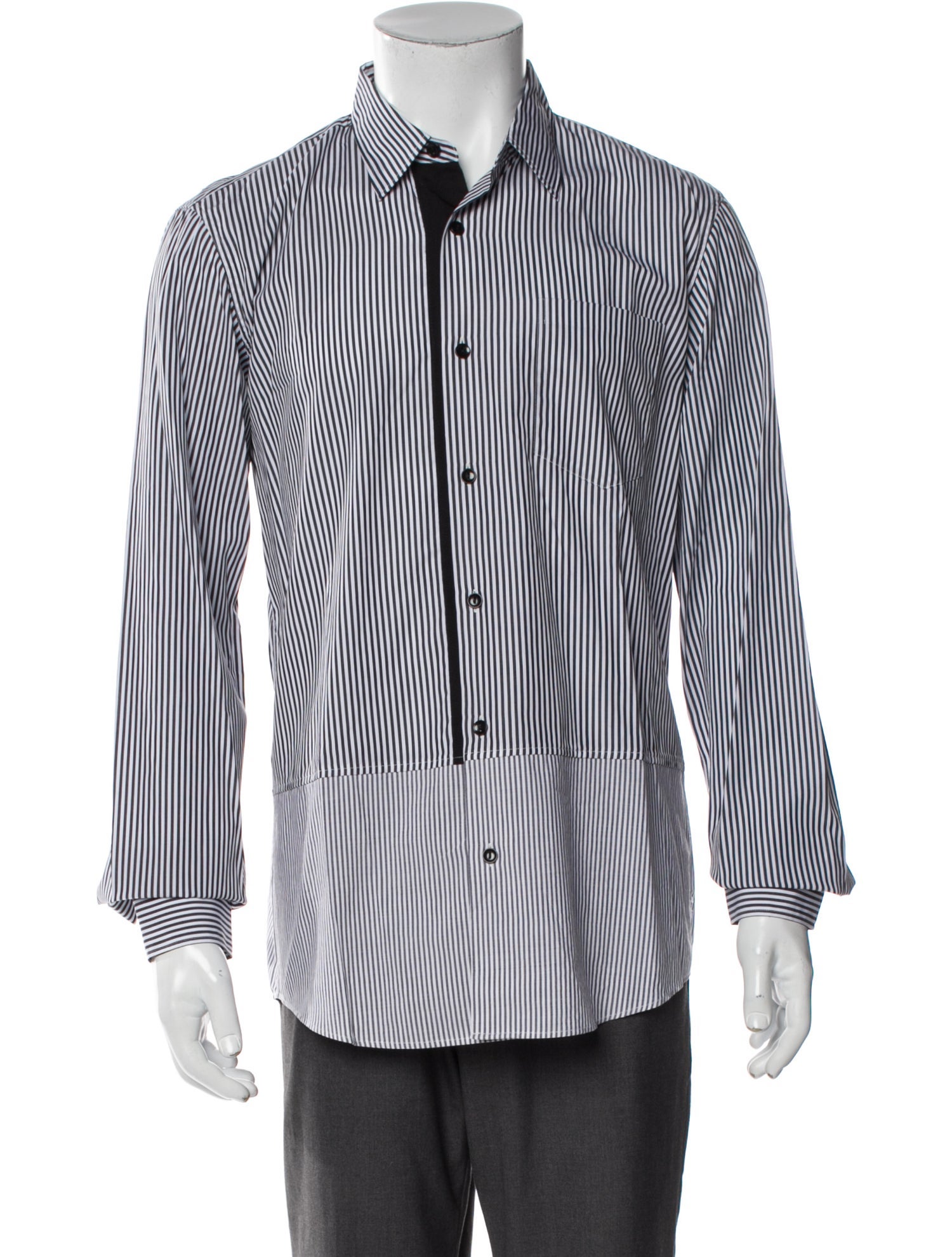 Dries Van Noten Striped Long Sleeve Shirt