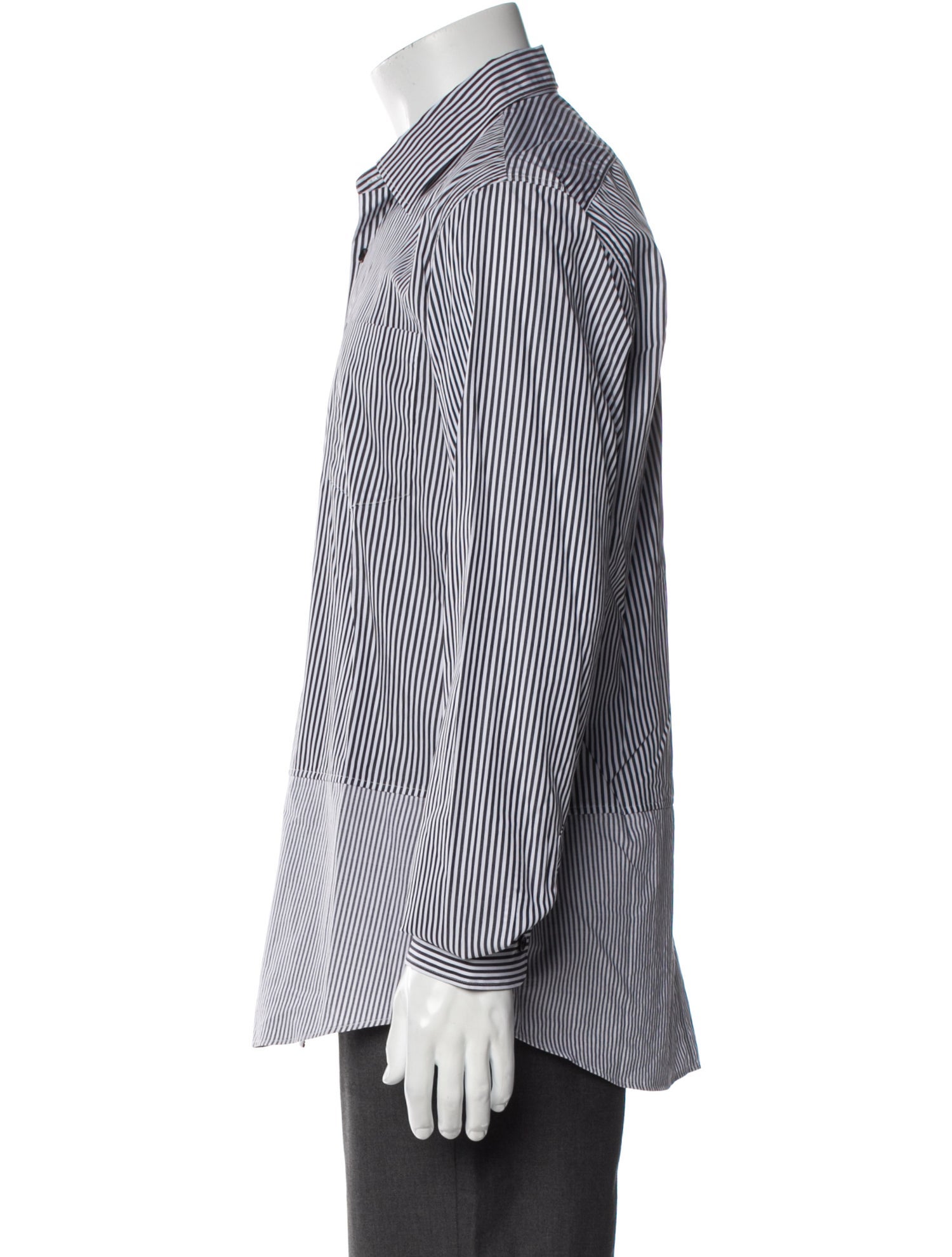 Dries Van Noten Striped Long Sleeve Shirt