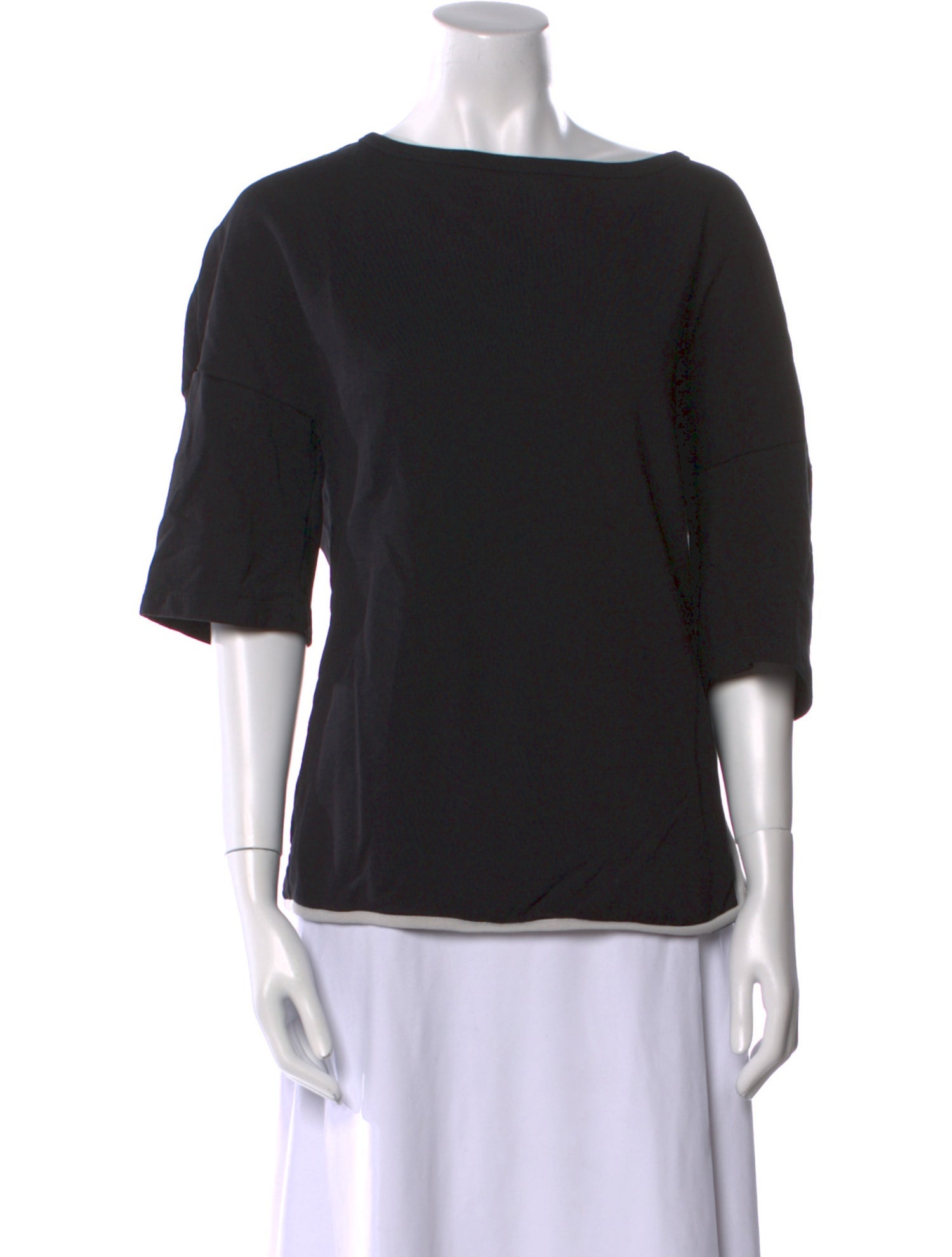 Dries Van Noten Bateau Neckline Three-Quarter Sleeve Top