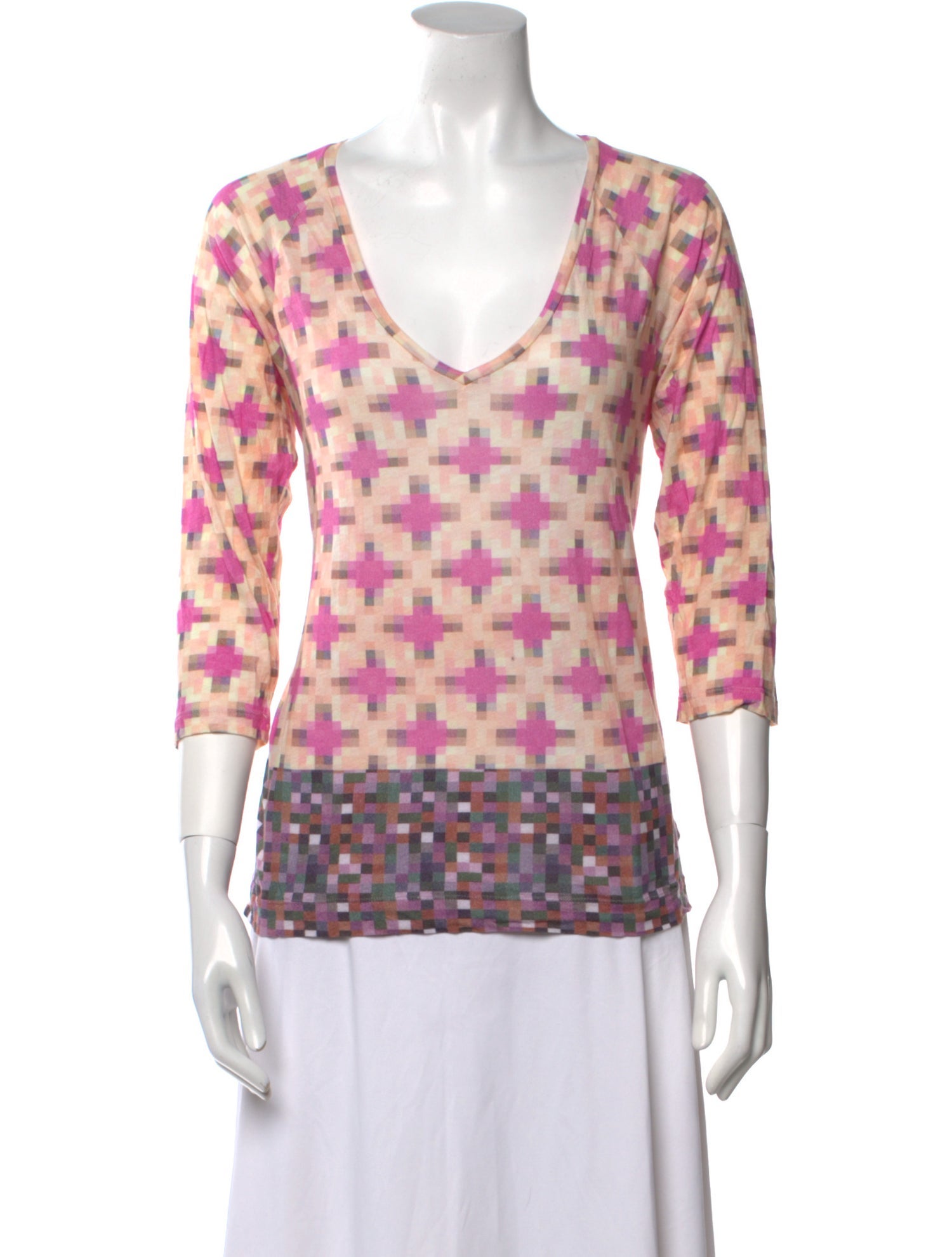 Dries Van Noten Floral Print V-Neck Blouse