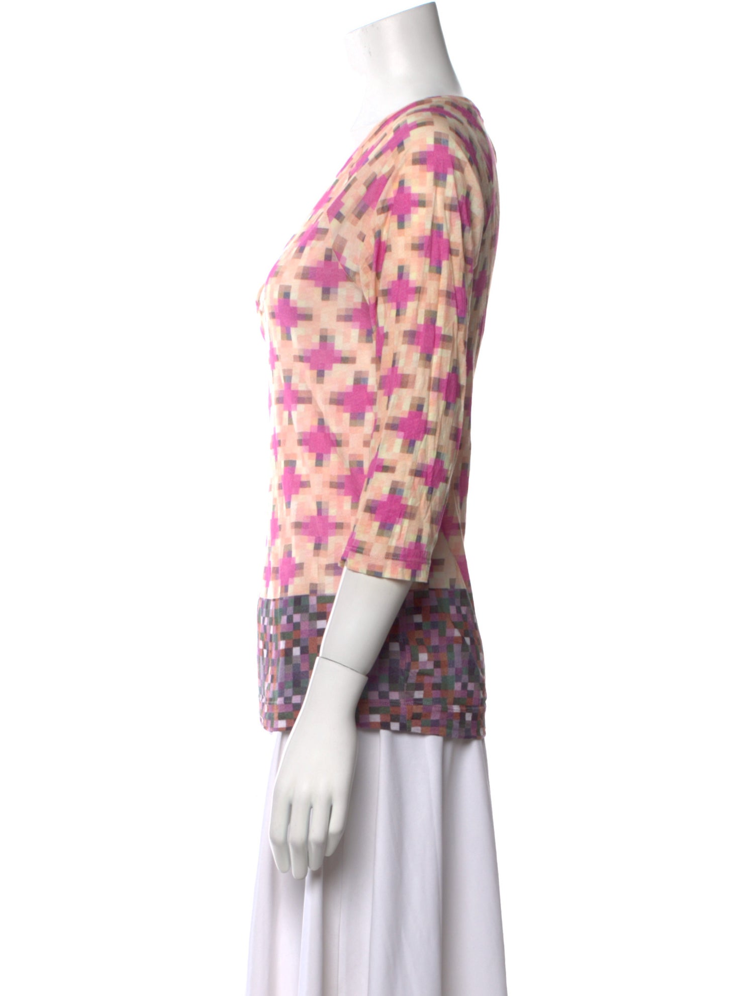 Dries Van Noten Floral Print V-Neck Blouse