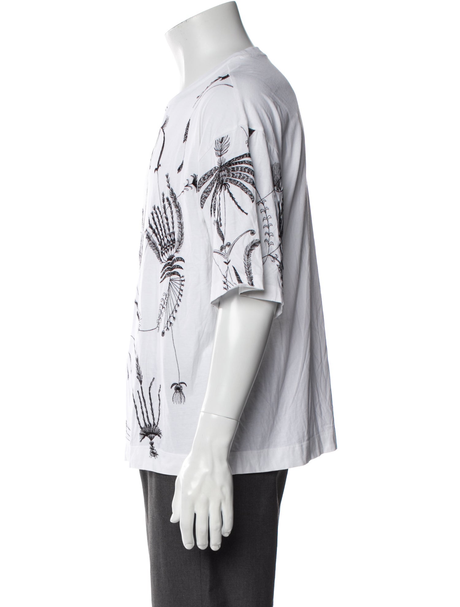 Dries Van Noten Graphic Print Crew Neck Henley