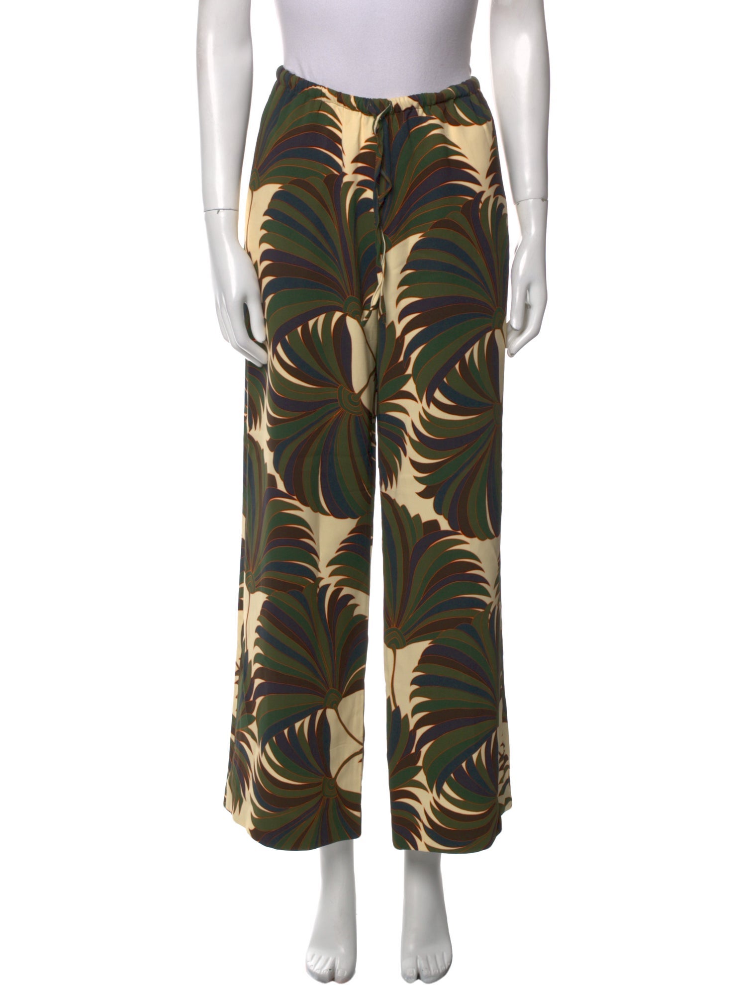 Dries Van Noten Printed Wide Leg Pants