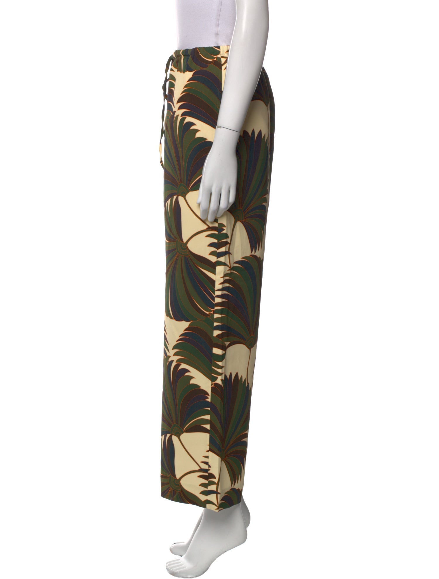 Dries Van Noten Printed Wide Leg Pants