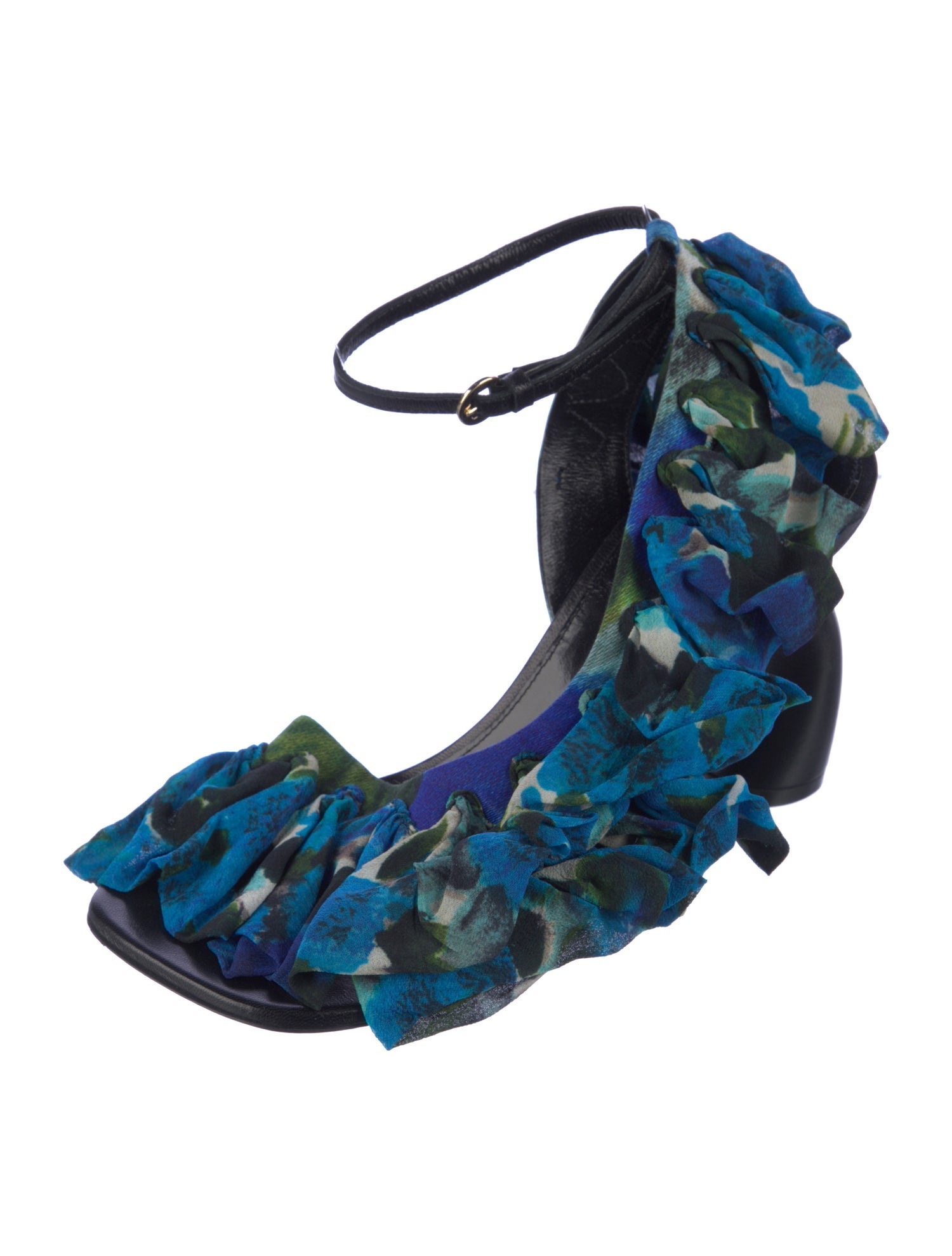 Dries Van Noten Floral Print Gladiator Sandals