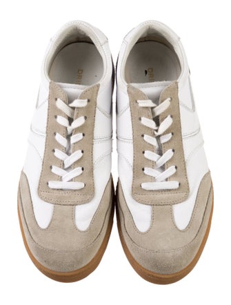 Dries Van Noten Leather Colorblock Pattern Sneakers